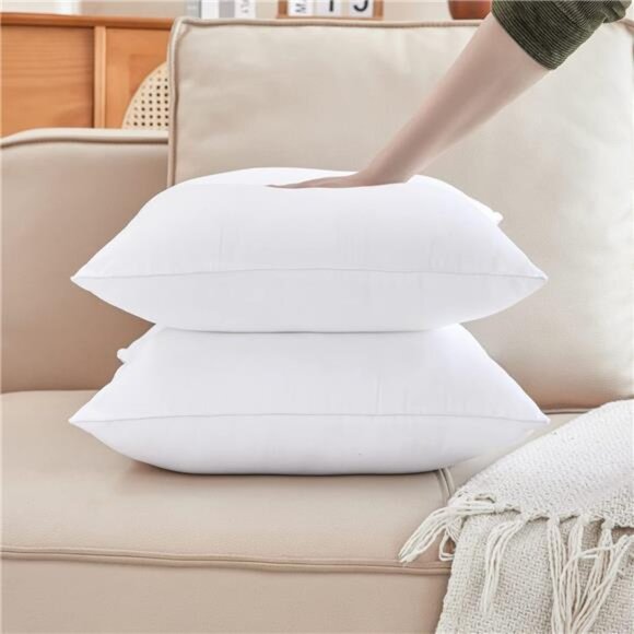 18 x 18 Pillow Inserts Set of 2 White Throw Pillow Inserts with Soft - Picture 5 of 7
